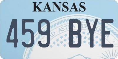 KS license plate 459BYE