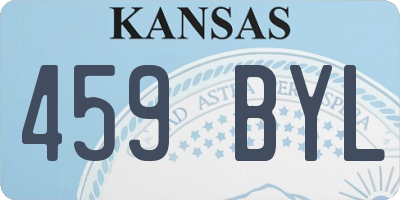 KS license plate 459BYL