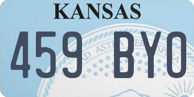 KS license plate 459BYO