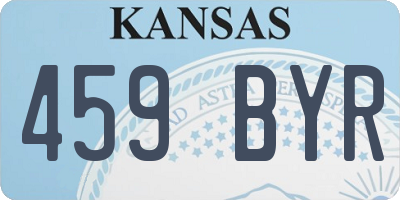 KS license plate 459BYR