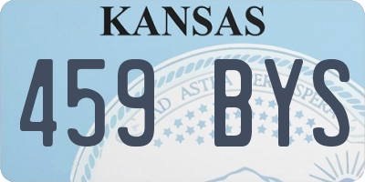 KS license plate 459BYS