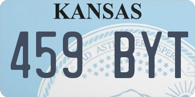 KS license plate 459BYT