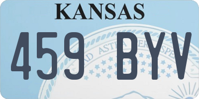 KS license plate 459BYV