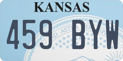 KS license plate 459BYW