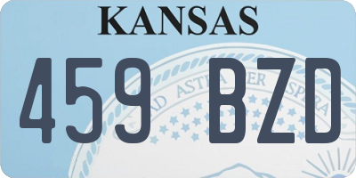 KS license plate 459BZD