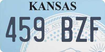 KS license plate 459BZF
