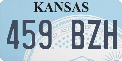 KS license plate 459BZH