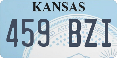 KS license plate 459BZI