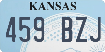 KS license plate 459BZJ