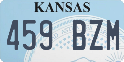 KS license plate 459BZM