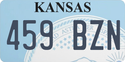KS license plate 459BZN
