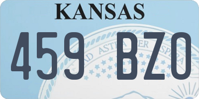 KS license plate 459BZO