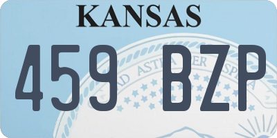 KS license plate 459BZP
