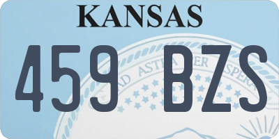 KS license plate 459BZS