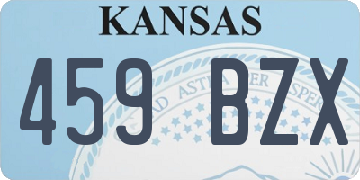 KS license plate 459BZX