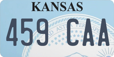 KS license plate 459CAA