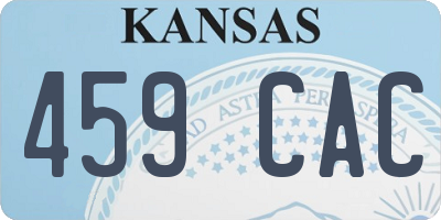 KS license plate 459CAC