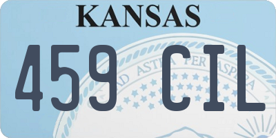 KS license plate 459CIL