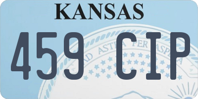 KS license plate 459CIP
