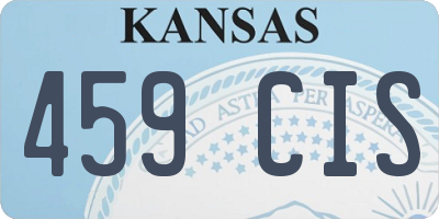 KS license plate 459CIS