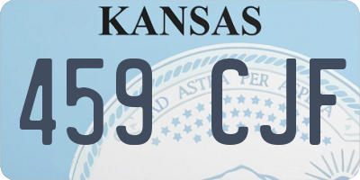KS license plate 459CJF