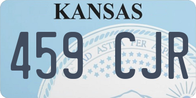 KS license plate 459CJR