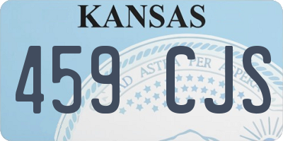 KS license plate 459CJS