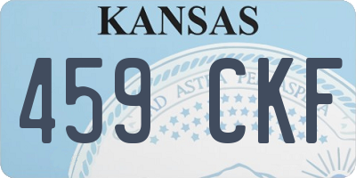 KS license plate 459CKF