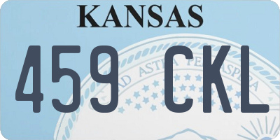 KS license plate 459CKL