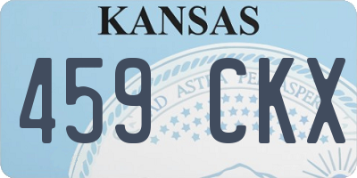 KS license plate 459CKX