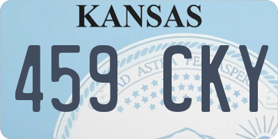 KS license plate 459CKY