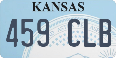 KS license plate 459CLB