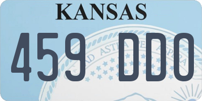 KS license plate 459DDO