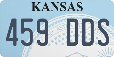 KS license plate 459DDS