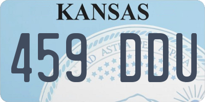 KS license plate 459DDU