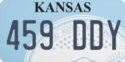 KS license plate 459DDY