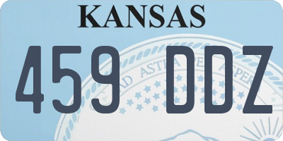 KS license plate 459DDZ