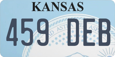 KS license plate 459DEB