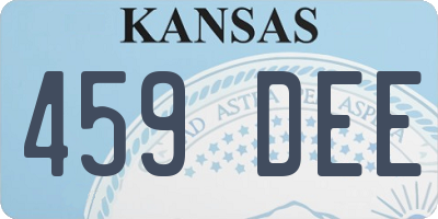 KS license plate 459DEE