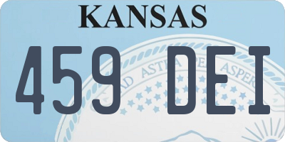 KS license plate 459DEI