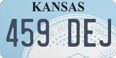 KS license plate 459DEJ