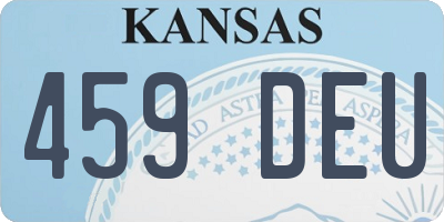 KS license plate 459DEU