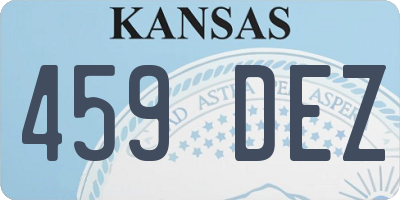 KS license plate 459DEZ
