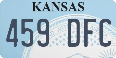 KS license plate 459DFC