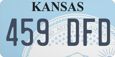 KS license plate 459DFD