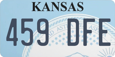 KS license plate 459DFE