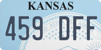 KS license plate 459DFF