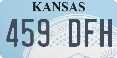 KS license plate 459DFH