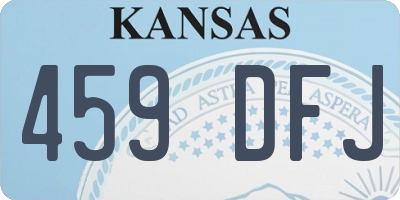 KS license plate 459DFJ