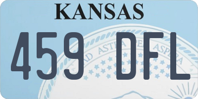 KS license plate 459DFL